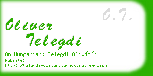 oliver telegdi business card